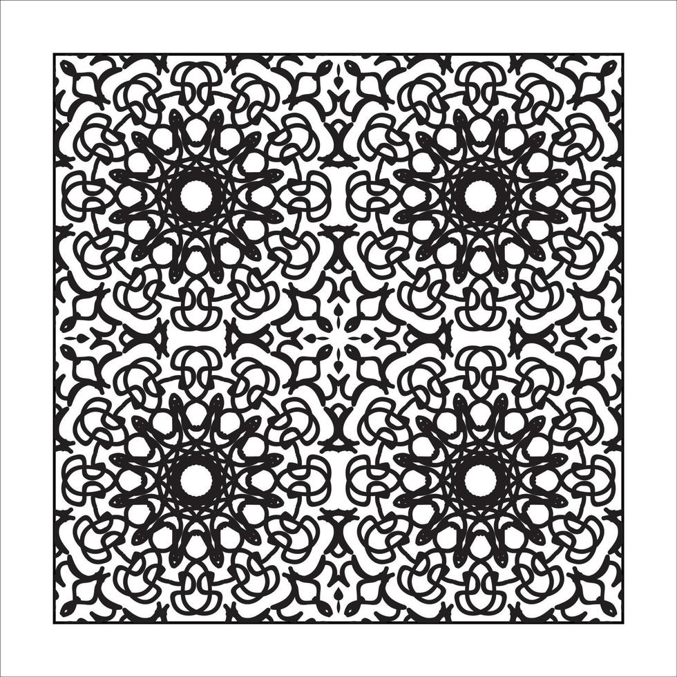 Mandala Musterdesign Blumenverzierung. vektor