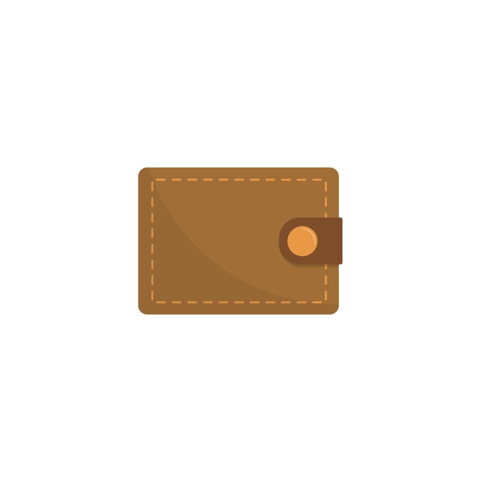Brieftaschen-Symbol im flachen Stil vektor
