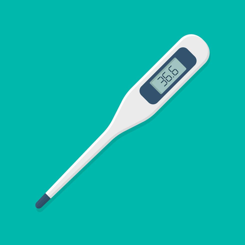 digital termometer. medicinsk termometer. begreppet temperaturmätning. vektor