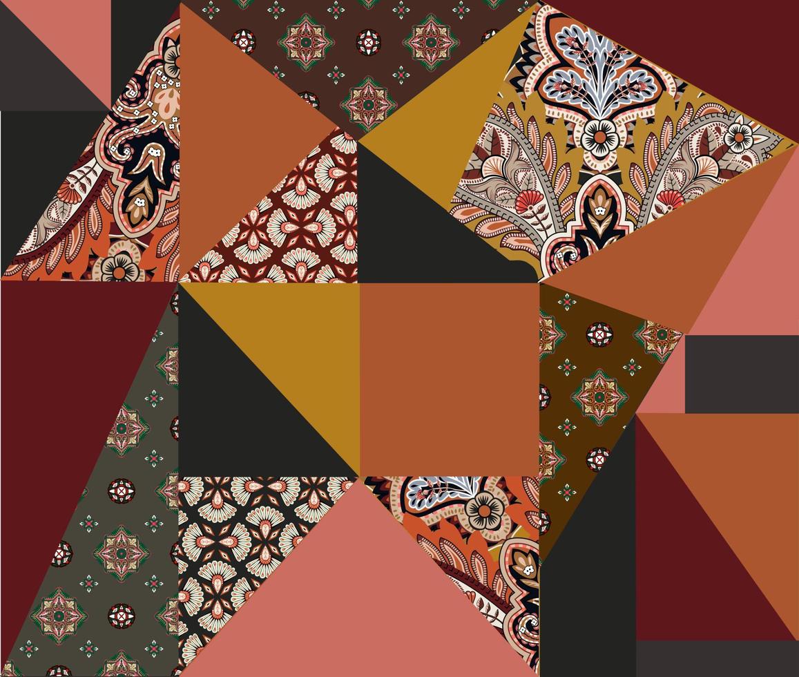 patchmönster med traditionell indisk stil, design för dekoration och textilier. perfekt för textilier och dekoration. vektor
