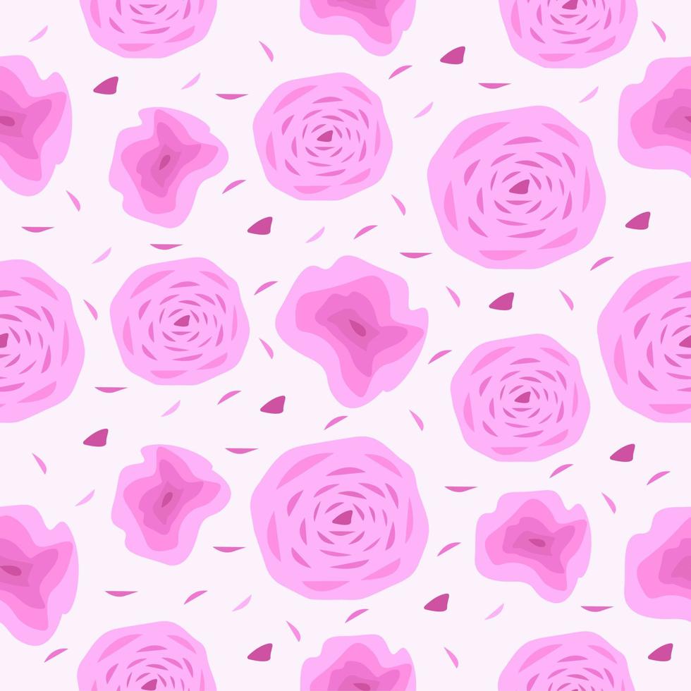 abstrakte rosa Rosen, nahtloses Muster vektor