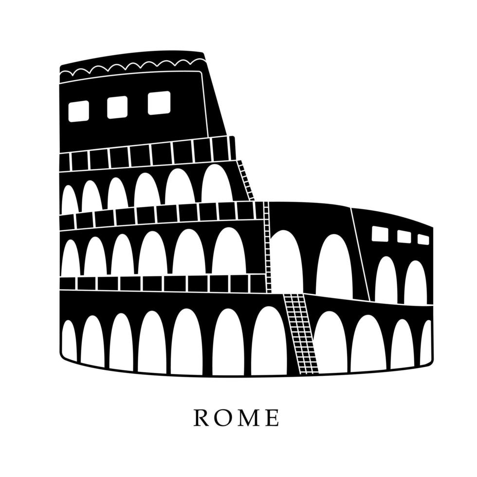 europeiska huvudstäder, Rom stad vektor