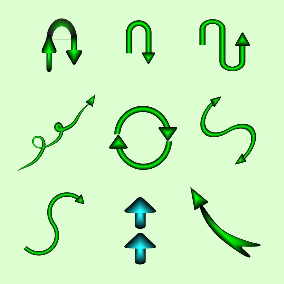 uppsättning pilriktning infographic ikoner element abstrakt bakgrund vektorillustration vektor