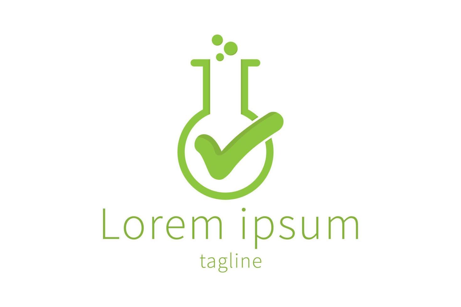 erlenmeyer kolv logotyp ikon design vektor