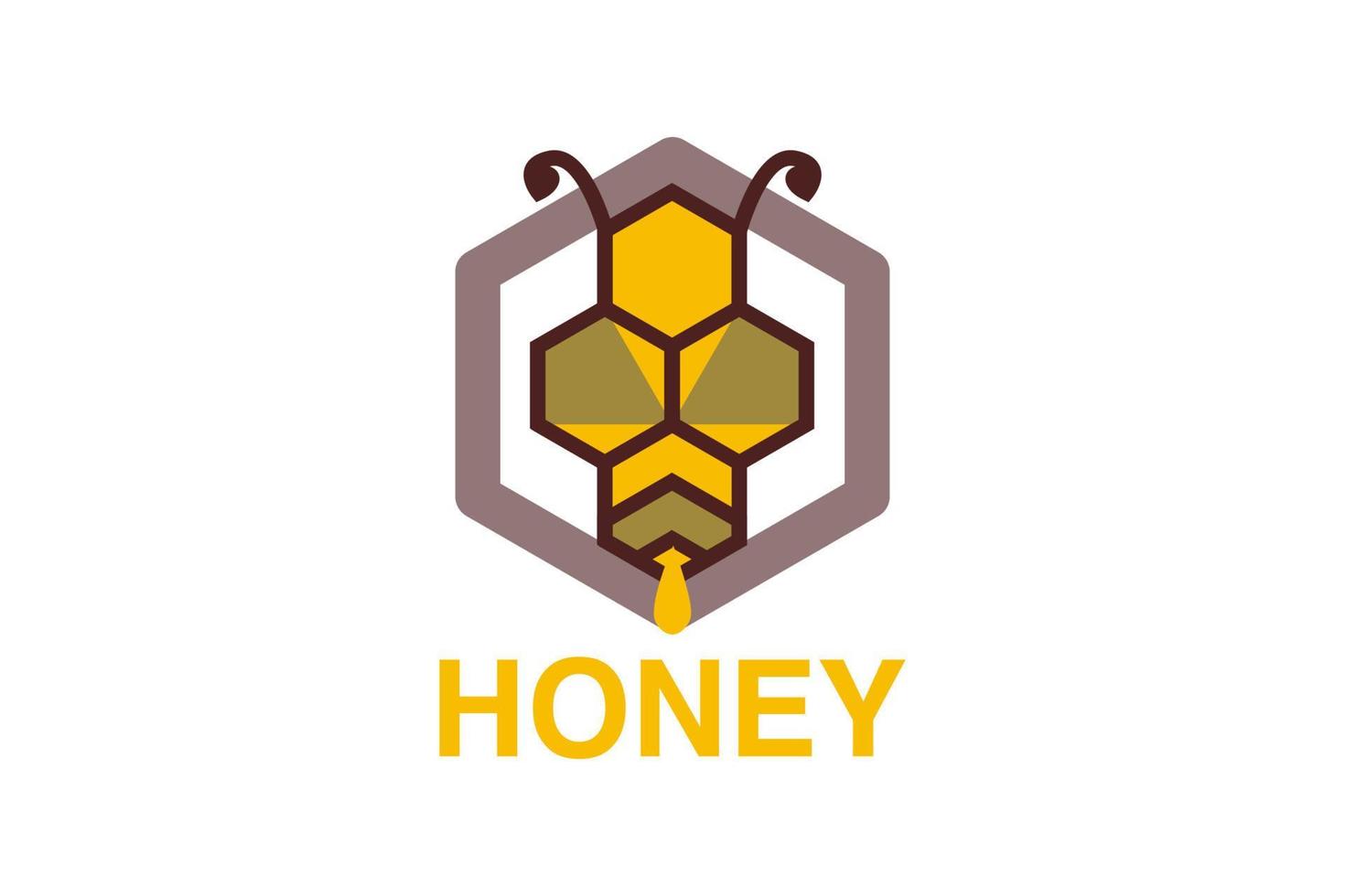 bee honung logotyp ikon design vektor