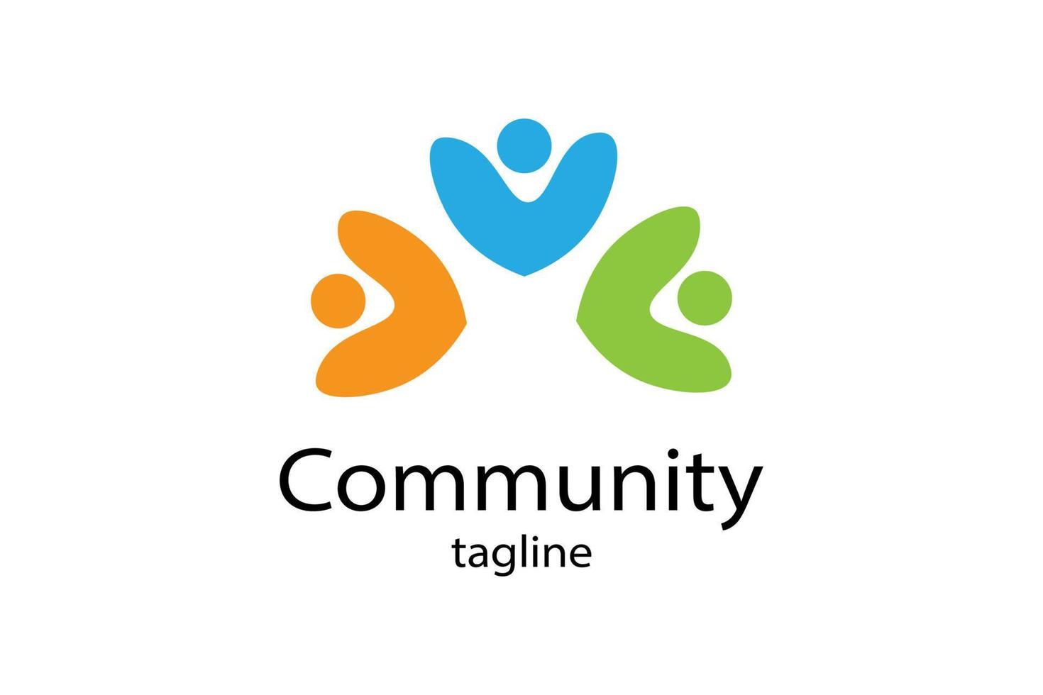 community logotyp ikon design vektor