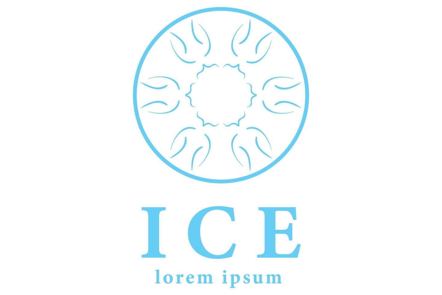 crystal ice logotyp ikon design vektor