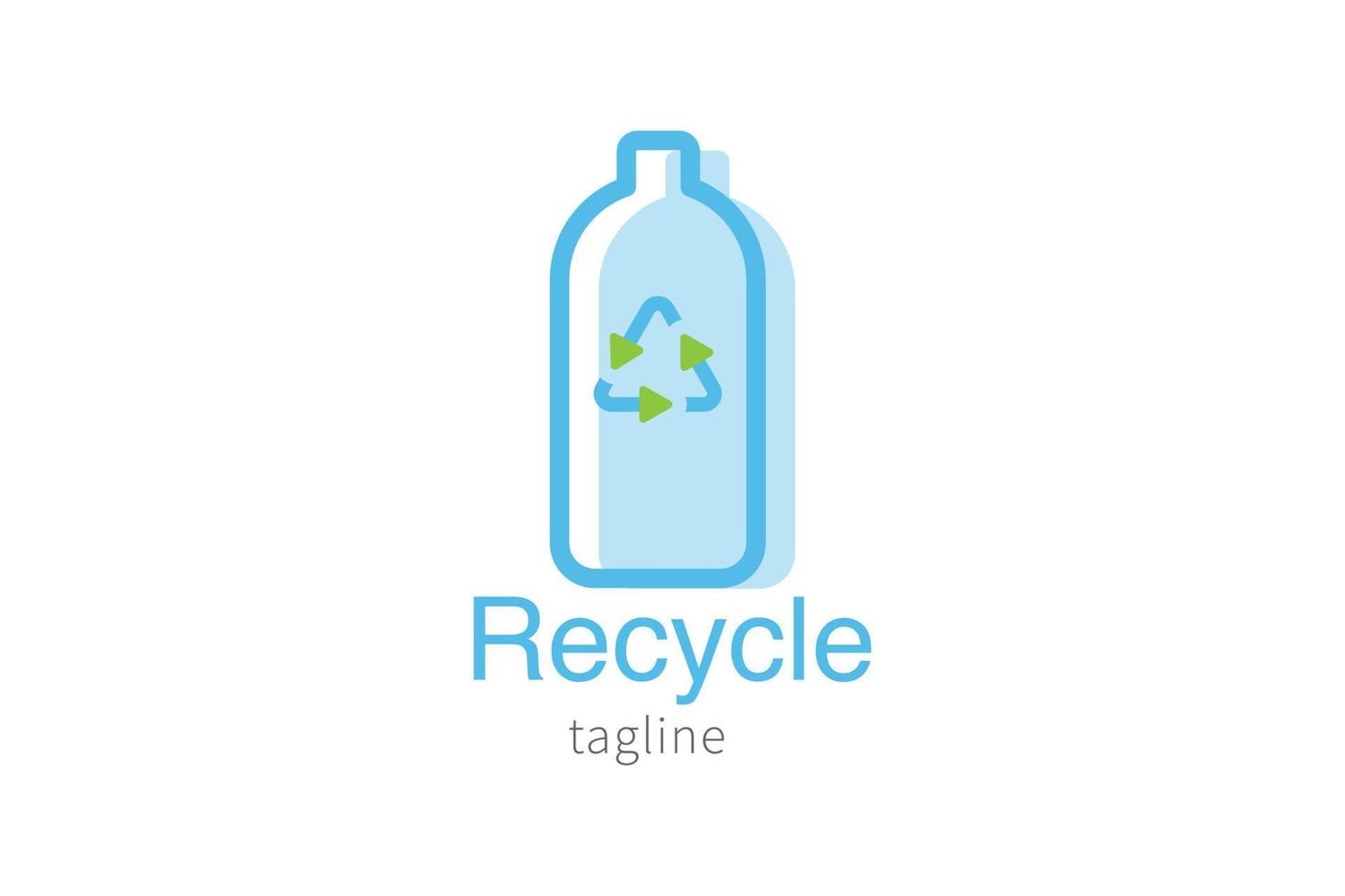 Recyceln Sie Bio-Flaschen-Logo-Symbol-Grafikdesign vektor