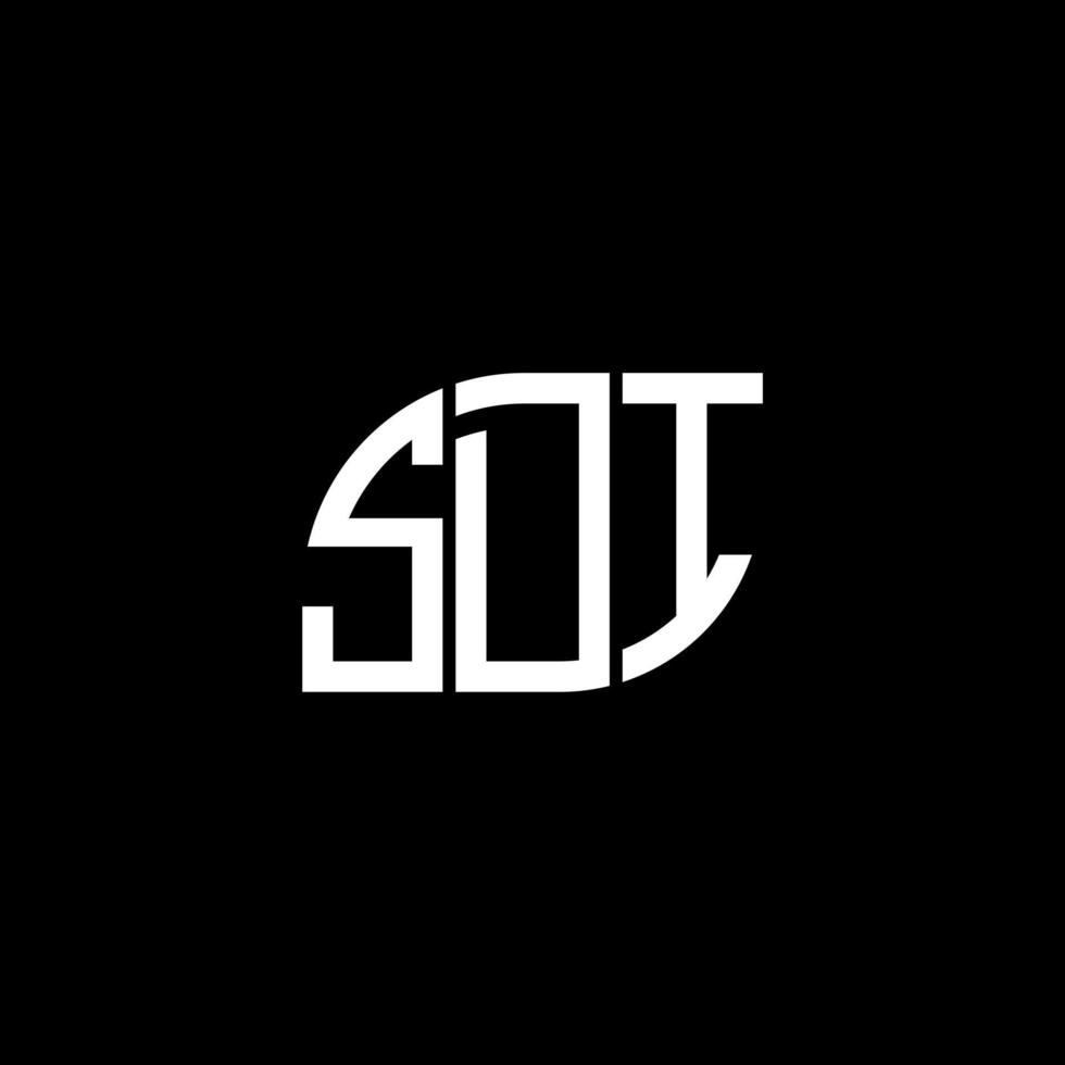 sdi-Buchstaben-Logo-Design auf schwarzem Hintergrund. sdi kreative Initialen schreiben Logo-Konzept. sdi-Briefgestaltung. vektor