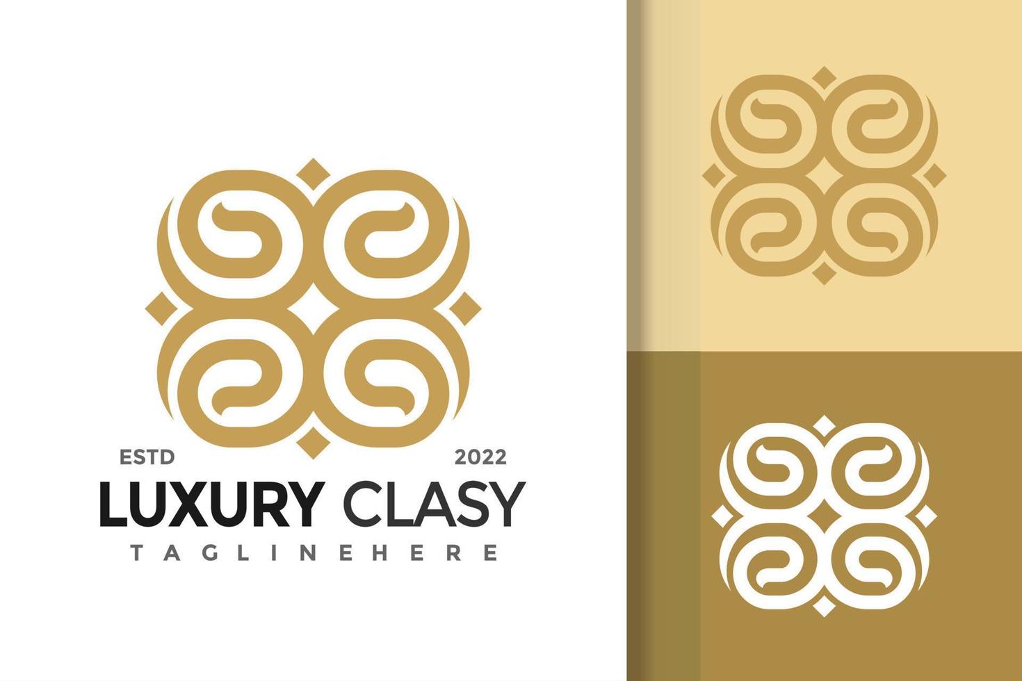 Luxus-Boutique stilvolle moderne Logo-Design-Vektorvorlage vektor