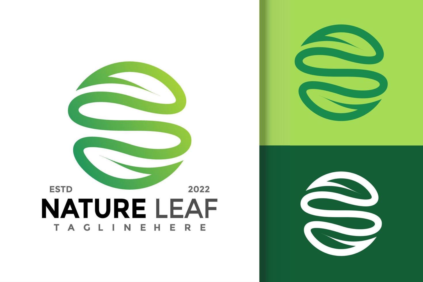 Buchstabe s grüne Naturblatt-Logo-Design-Vektorvorlage vektor