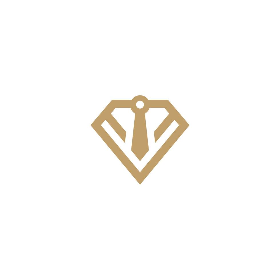 Diamant-Logo mit unendlichem Umriss-Kunststil vektor
