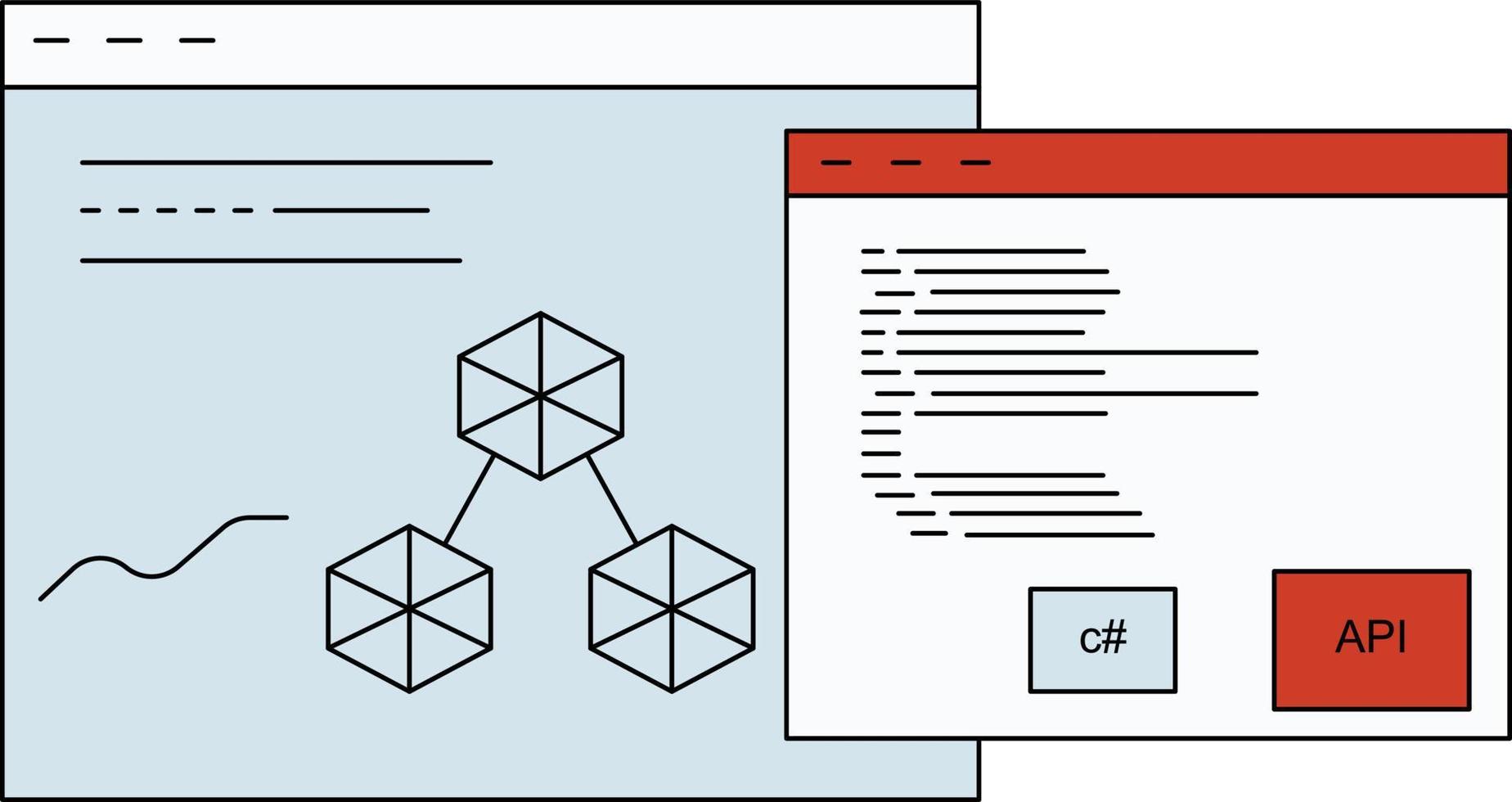 Die Webseiten enthalten viele Informationen. vektor