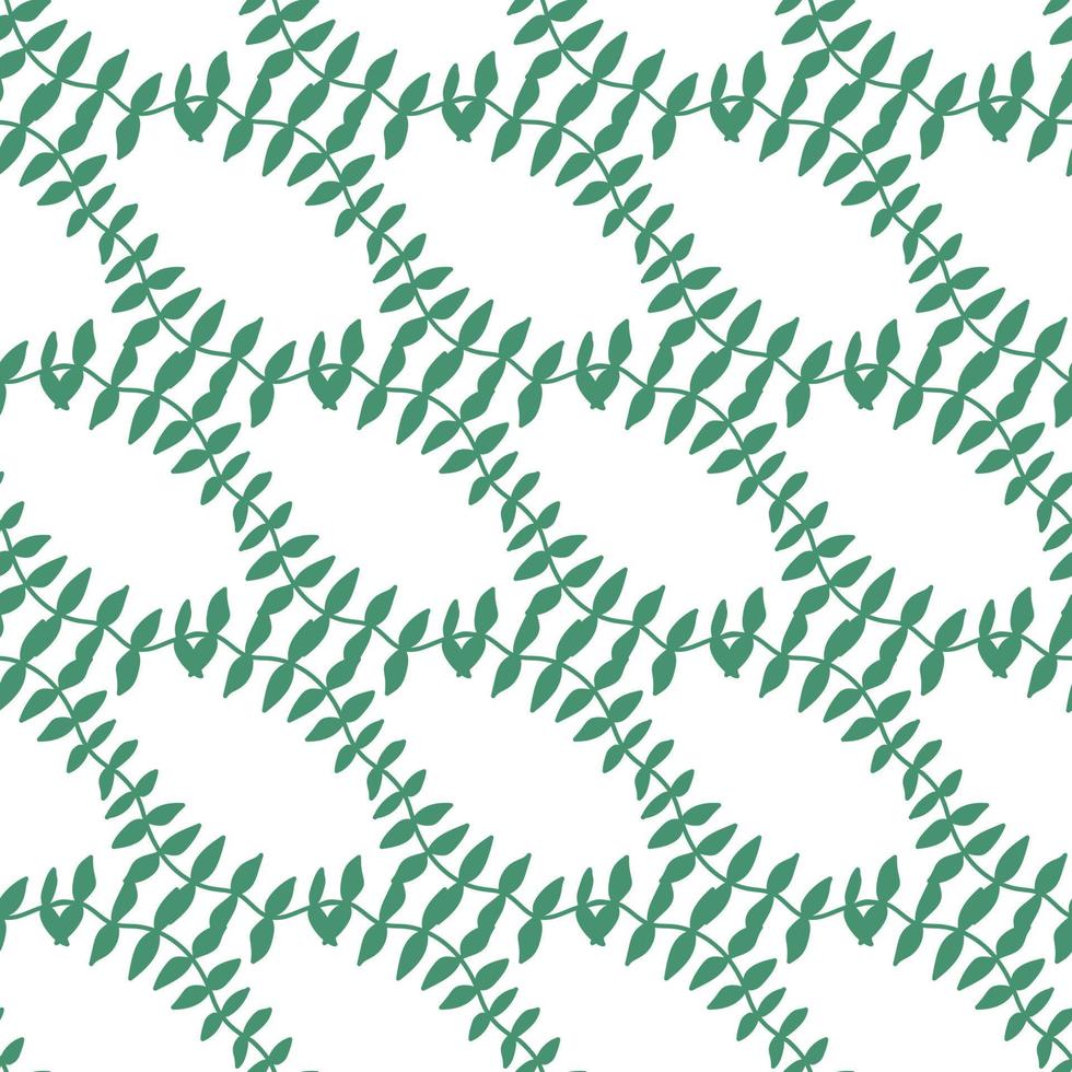 bunte grüne Blätter nahtloses Muster. tropischer endloser hintergrund. Vektorillustration auf weißem Hintergrund. vektor