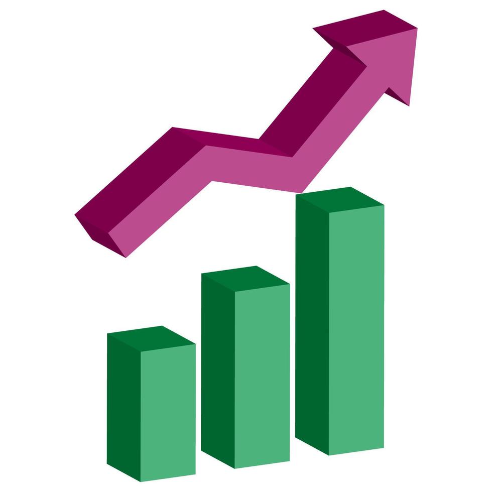 Isometrisches 3D-Infografik-Diagramm. vektor