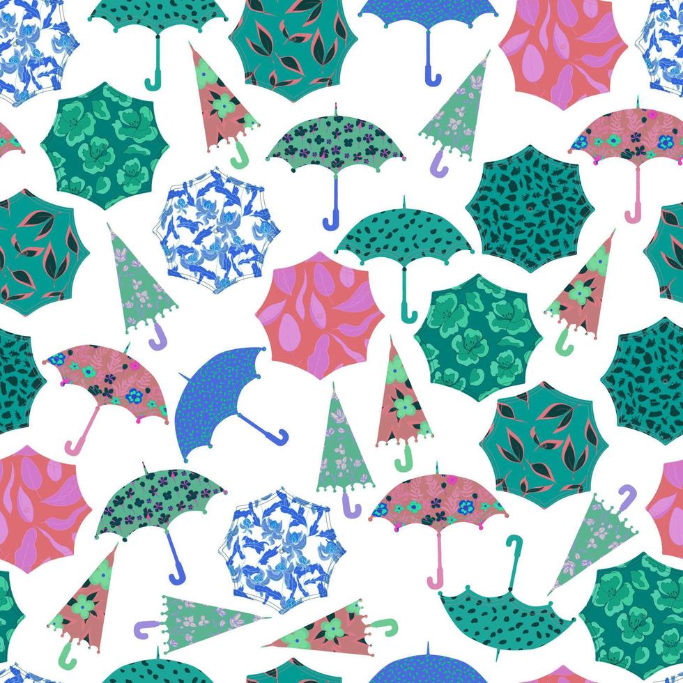 Regenschirme Vektor Musterdesign Regenschutz