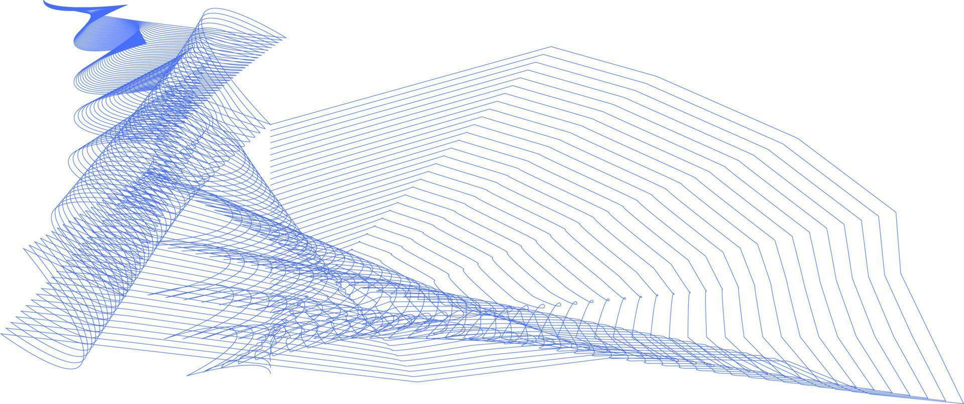 abstrakte Wellen grafische Linie Schall- oder Schallwellenvektorbild vektor
