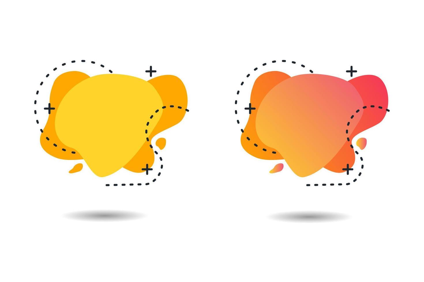 abstraktes orangefarbenes Farbverlaufsblasen-Flüssigkeitsbanner-Vorlagendesign vektor