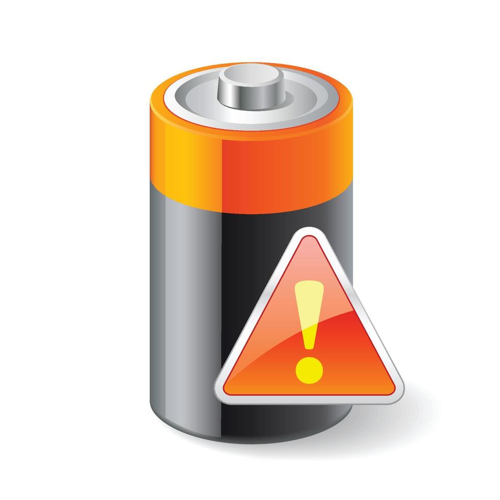 varningsikon för lågt batteri vektor