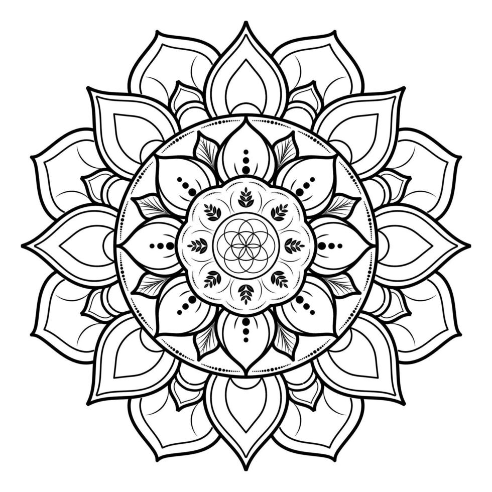 Mandala-Blumenmuster, dekorative Vintage-Elemente, Mandala-Hintergrund vektor