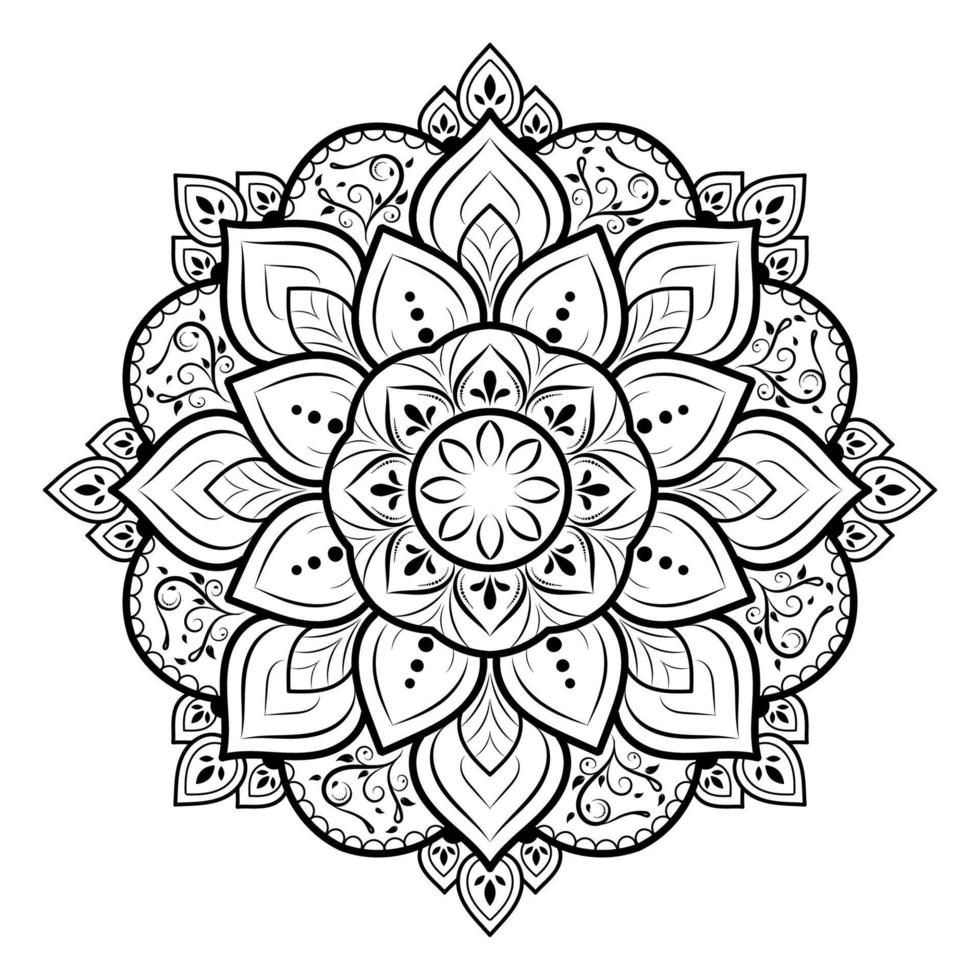 Mandala-Blumenmuster, dekorative Vintage-Elemente, Mandala-Hintergrund vektor
