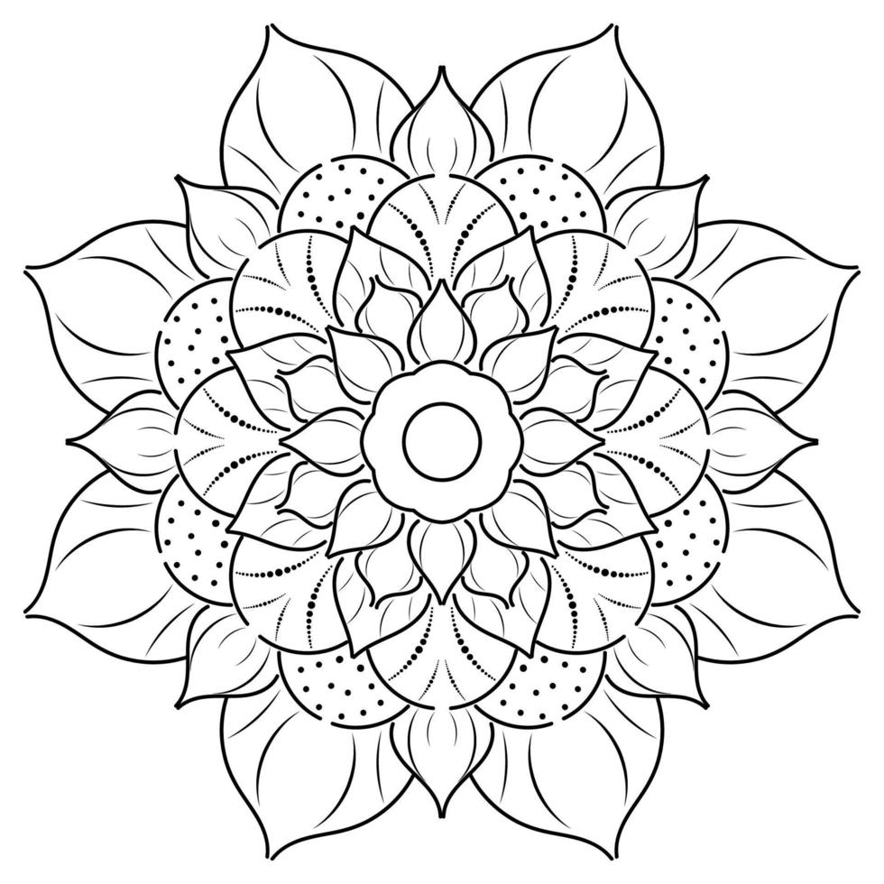 Mandala-Blumenmuster, dekorative Vintage-Elemente, Mandala-Hintergrund vektor