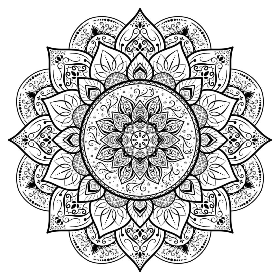 Mandala-Blumenmuster, dekorative Vintage-Elemente, Mandala-Hintergrund vektor