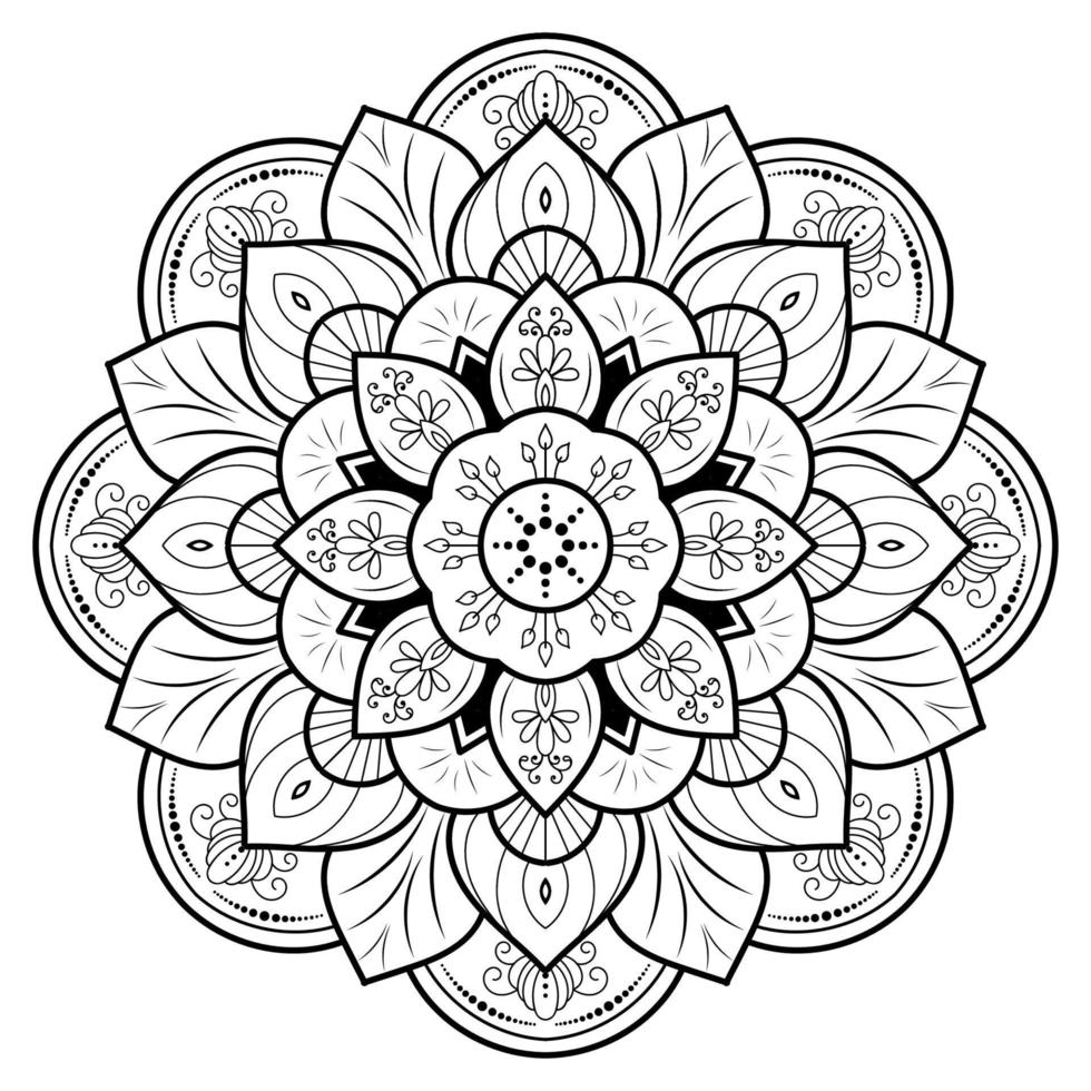 Mandala-Blumenmuster, dekorative Vintage-Elemente, Mandala-Hintergrund vektor