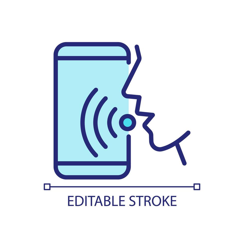 sprachsteuerung pixel perfektes rgb-farbsymbol. Audiobefehl für die Anwendung. Internet der Dinge. isolierte vektorillustration. einfache gefüllte Strichzeichnung. editierbarer Strich. Schriftart Arial verwendet vektor