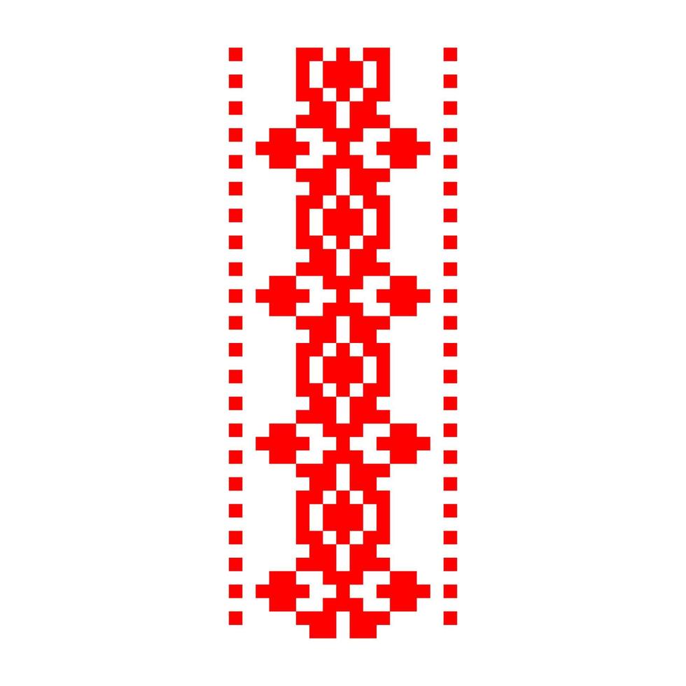 pixeliserade mönster vyshyvanka traditionella etniska ukrainska sömlösa mönster slaviska prydnad vektor