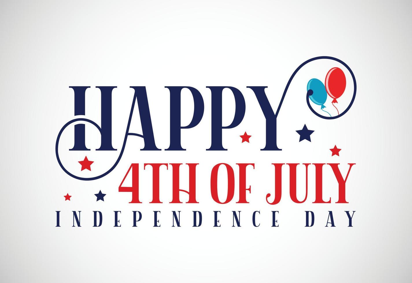 glad självständighetsdagen, 4 juli nationaldag. bokstäver text design vektor illustration