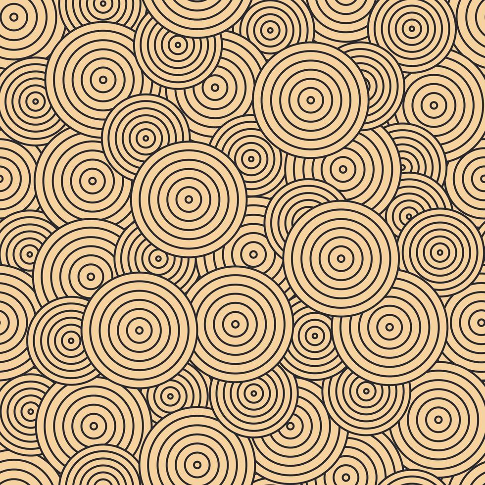 modernes Vektormuster im japanischen Stil. geometrische schwarze Muster auf goldenem Hintergrund, Kreise im Sand. moderne Illustrationen für Tapeten, Flyer, Cover, Banner, minimalistische Ornamente vektor