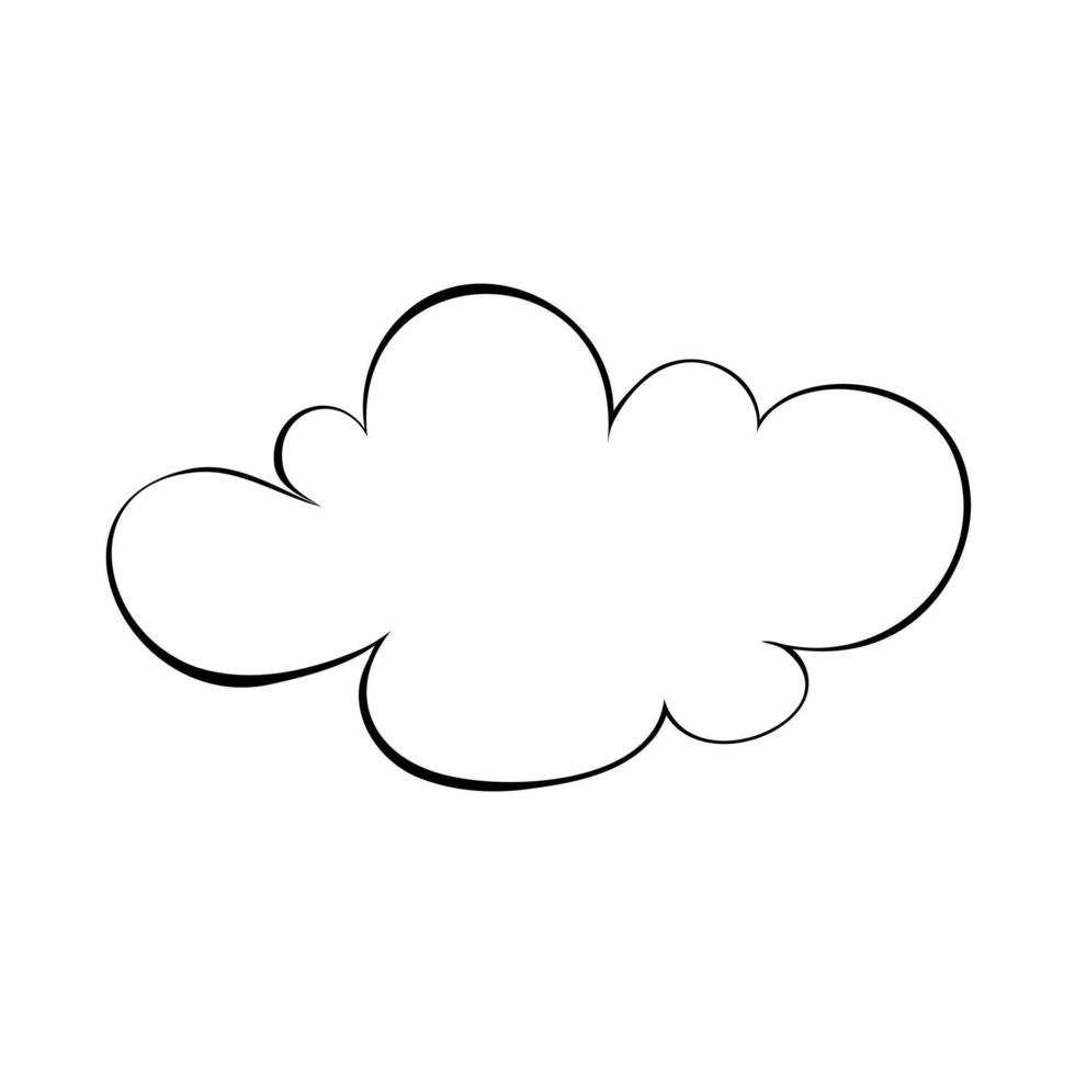 vektor illustration av moln. ikoner för utskrift eller webbapplikationer. eps 10
