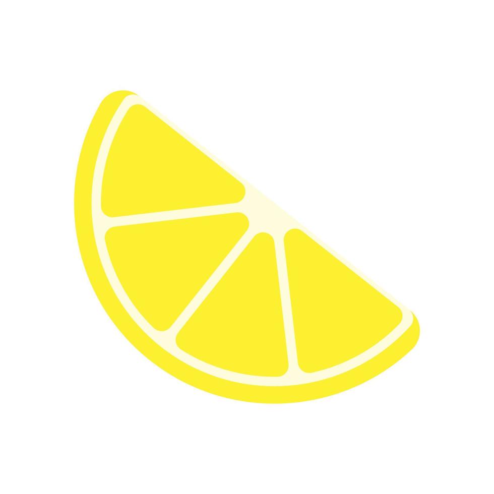 Zitronenscheibe, farbiges Symbol auf transparentem Hintergrund vektor