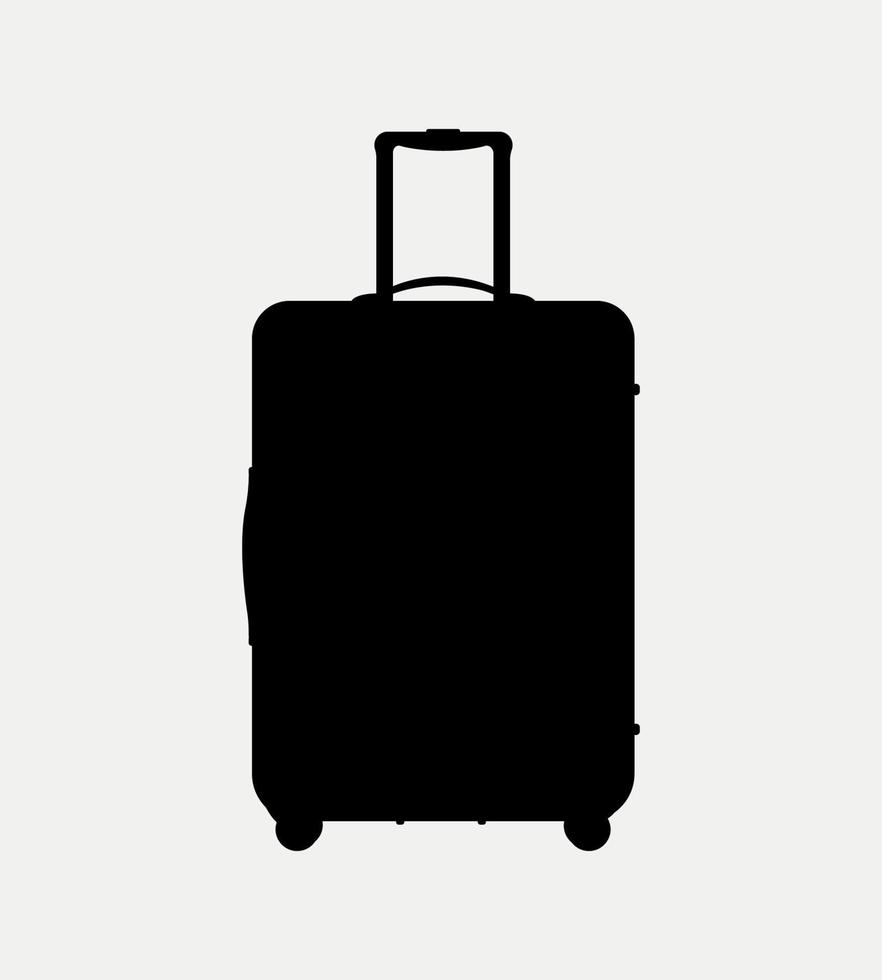 resor bagage resväska siluett, bagage ikon. vektor