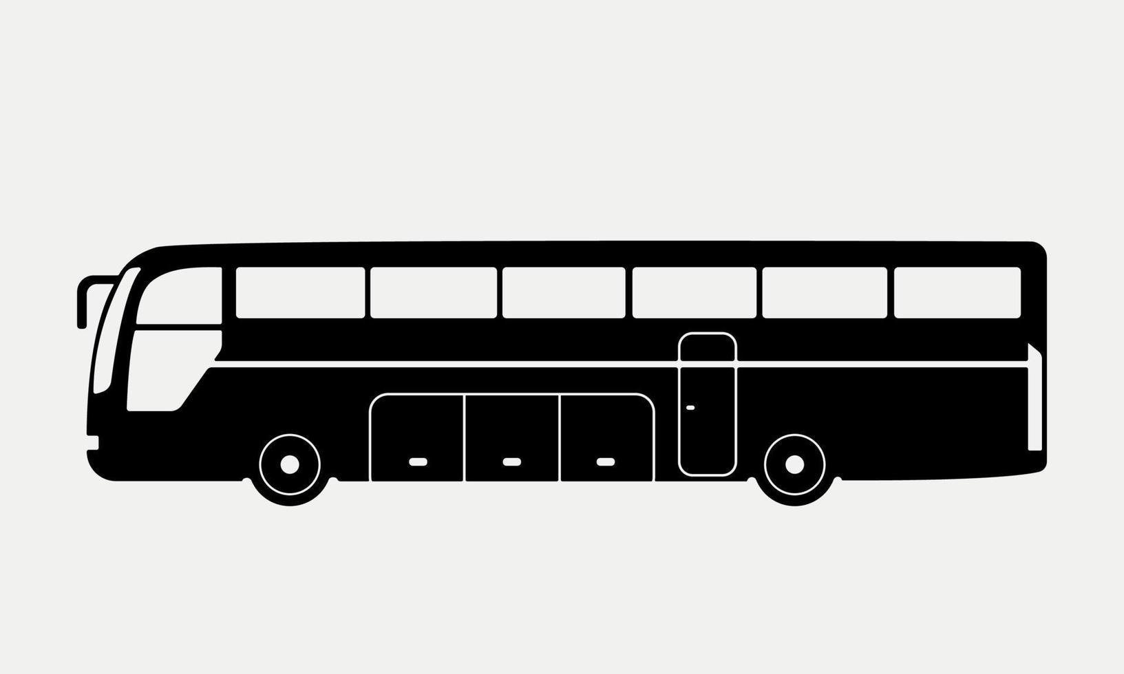 buss transport fordon siluett illustration vektor