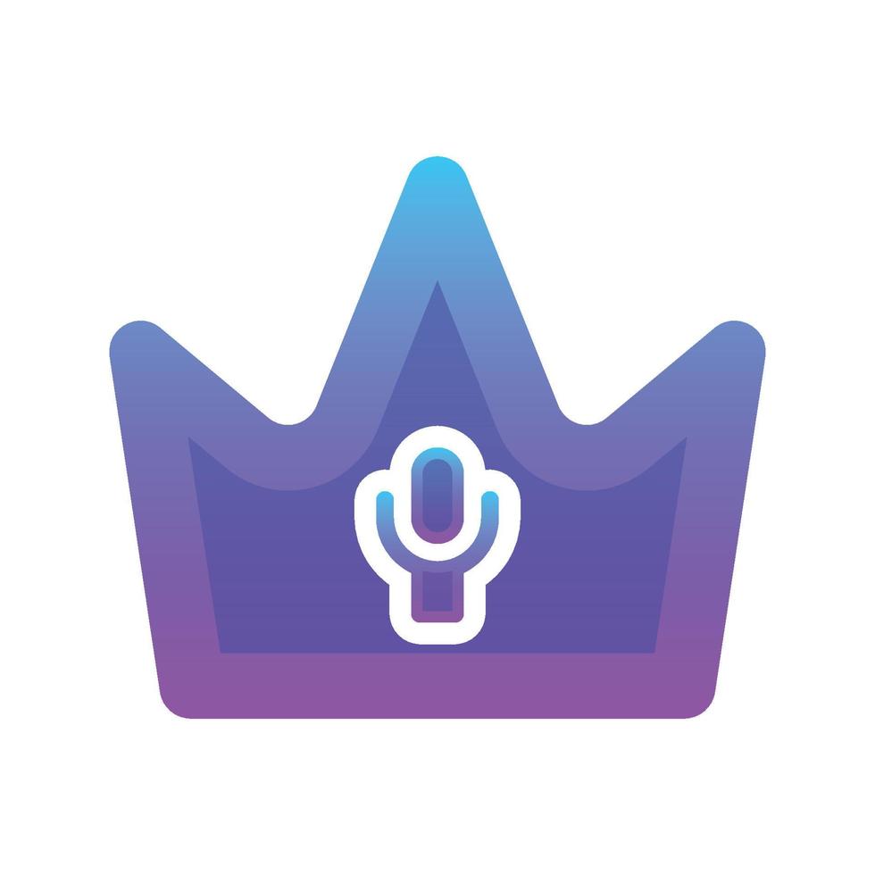 mic crown logotyp gradient designmall ikon vektor