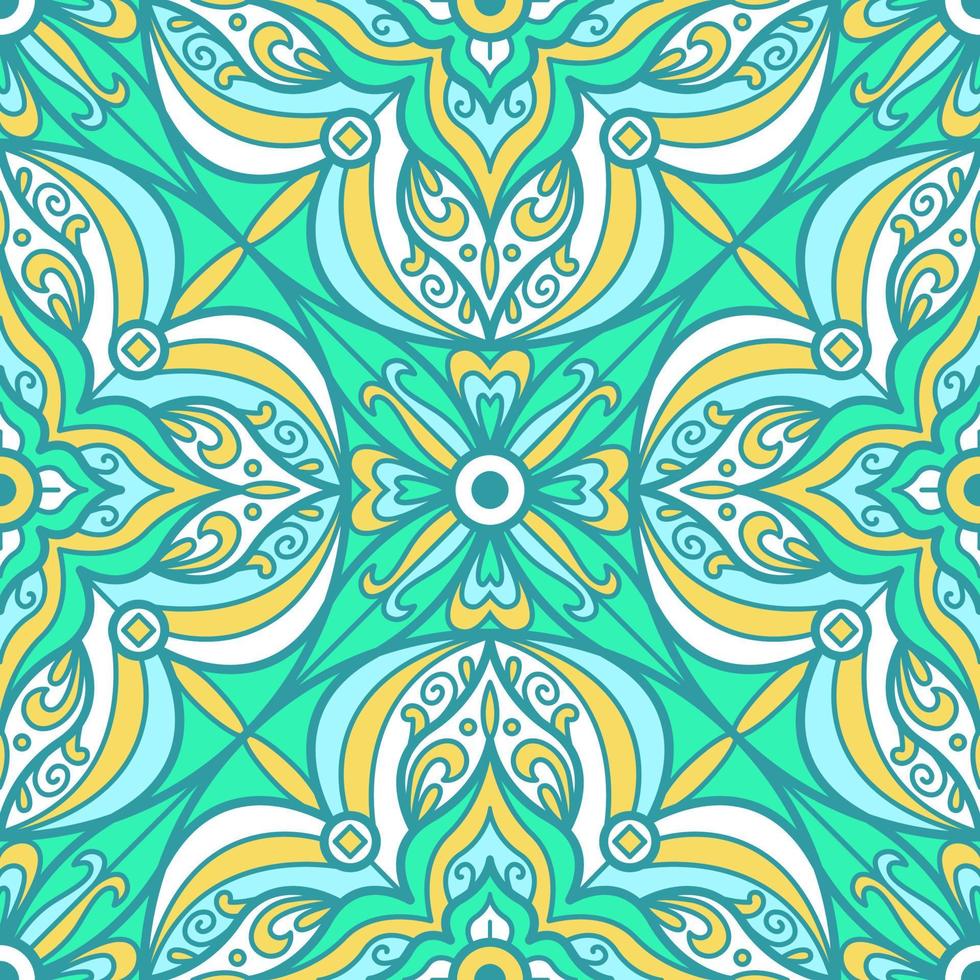 Fractal Kaleidoskop abstrakter Hintergrund nahtlose Muster vektor