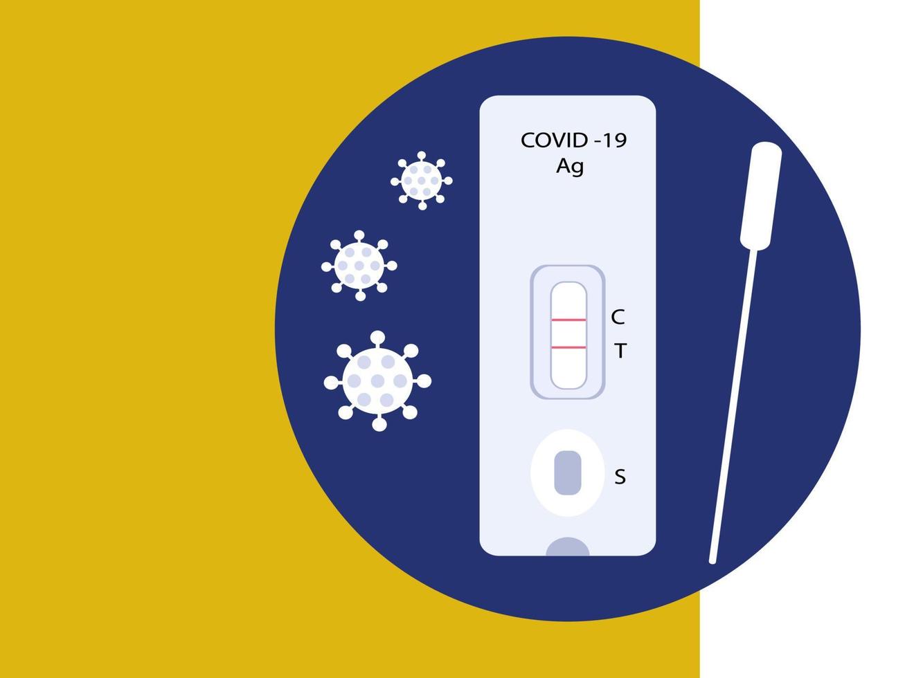 Antigen-Testkit. vektorillustration lokalisiert auf weiß vektor