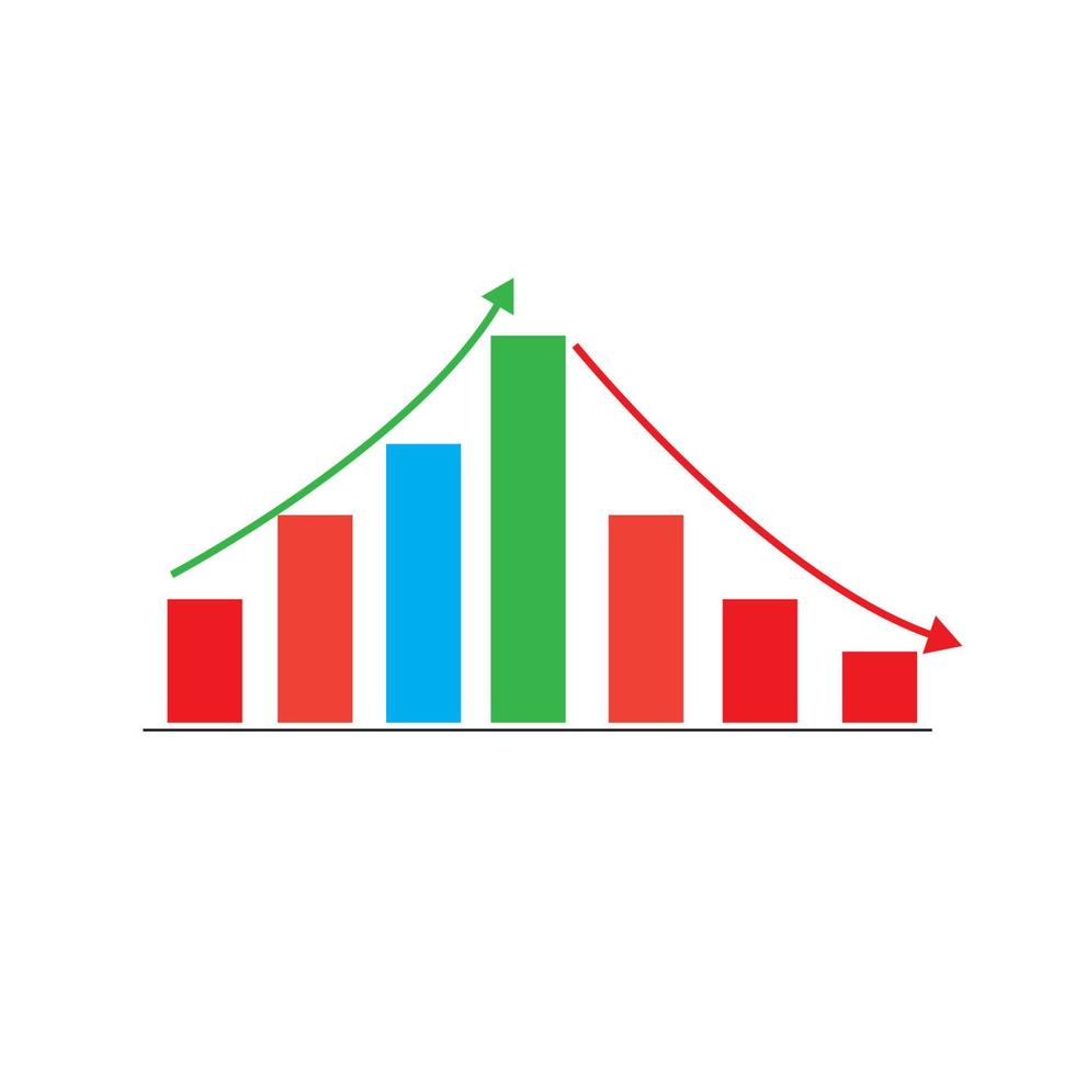 Online-Business-Aktienchart erholt sich. vektor