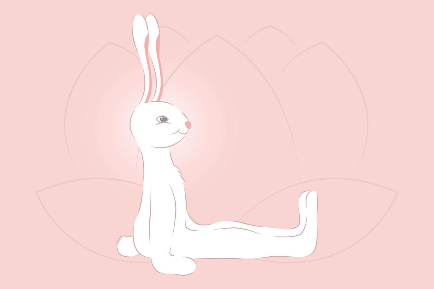 yoga med kanin dangasana-stav eller basställning vektor