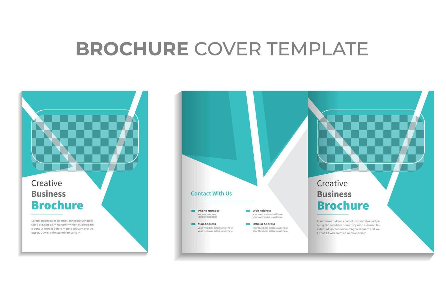 mångsidig kreativ företagsverksamhet broschyr framsida baksida layout tema omslag design premium vektor
