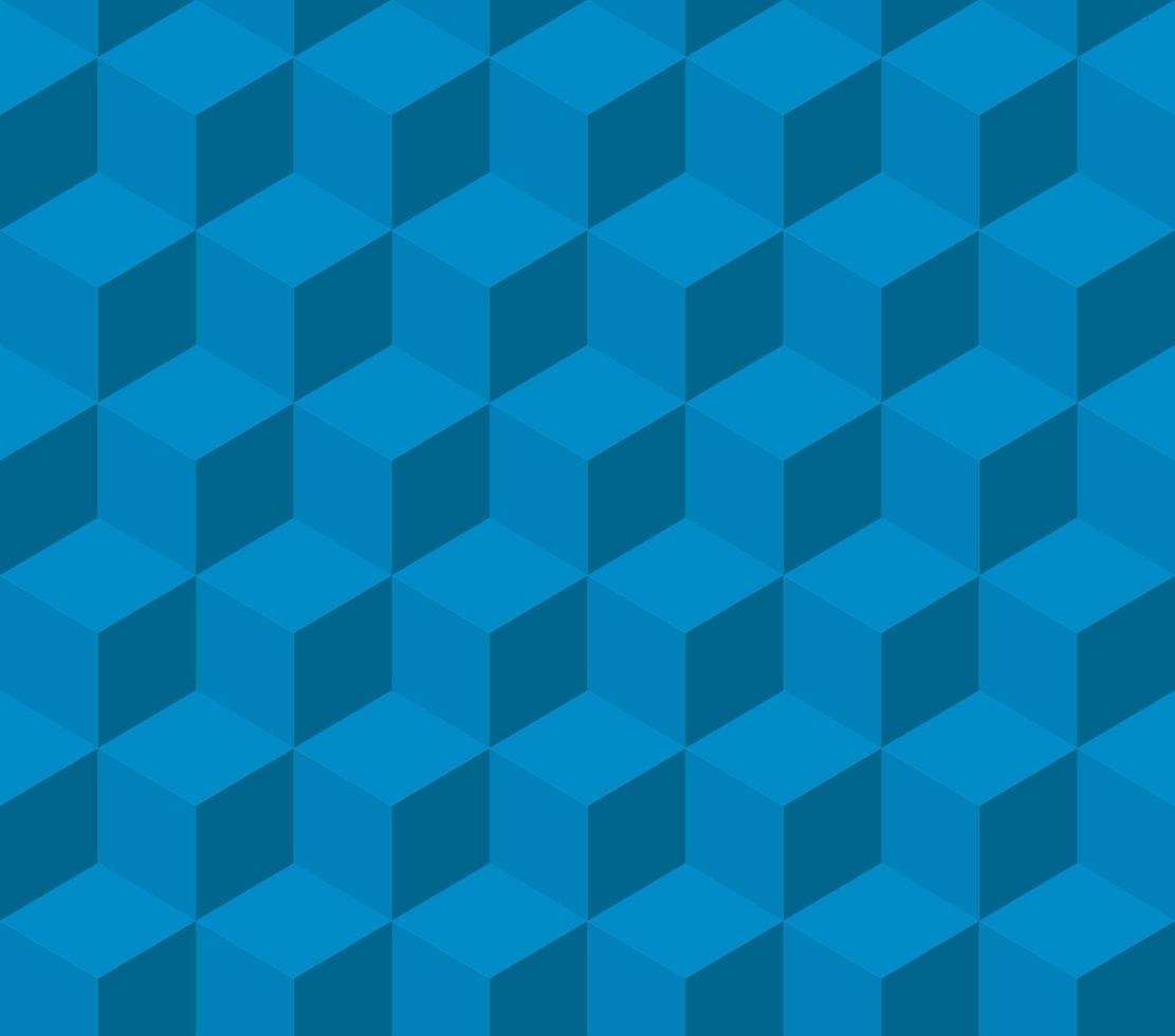isometrisk blå kvadrat sömlösa mönster. mönster ingår i swatch. vektor