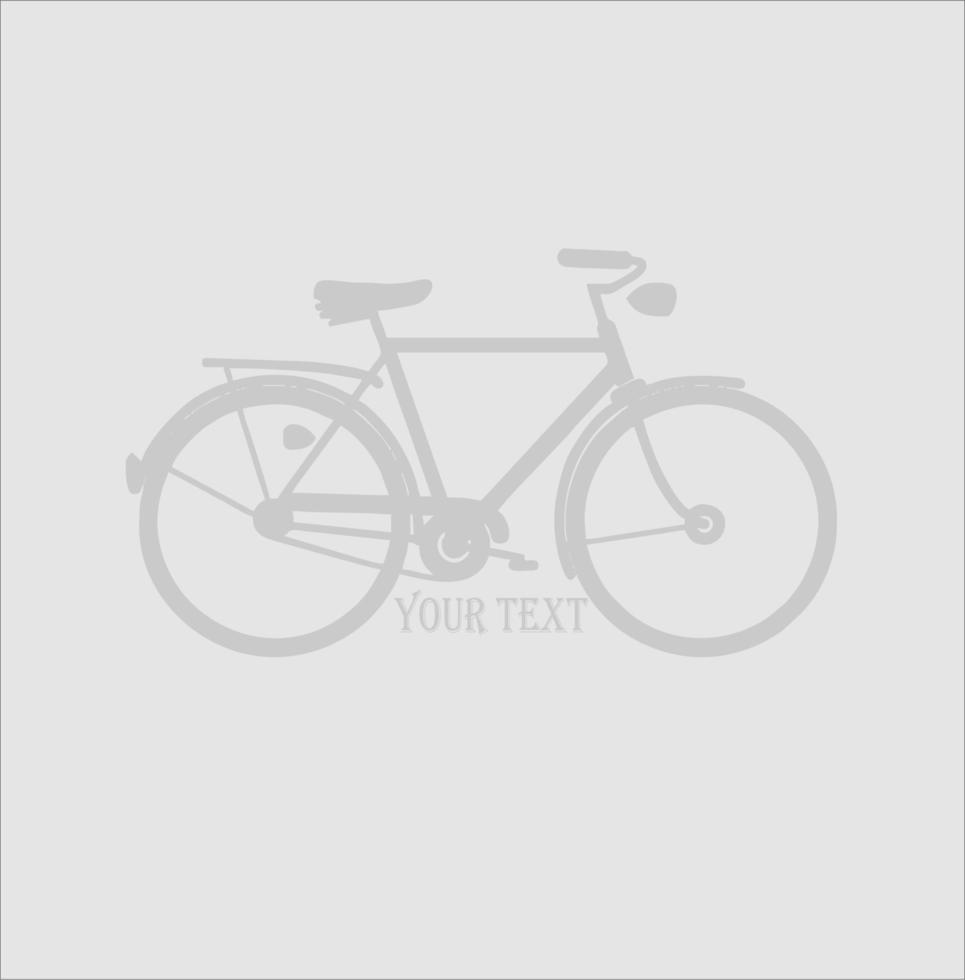 vintage grå cykel logotyp vit bakgrund vektor