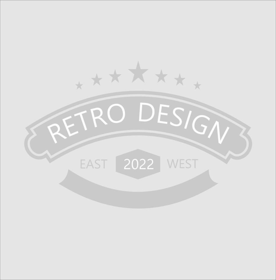 retro logotyp mall ikon med flera stjärnor vektor