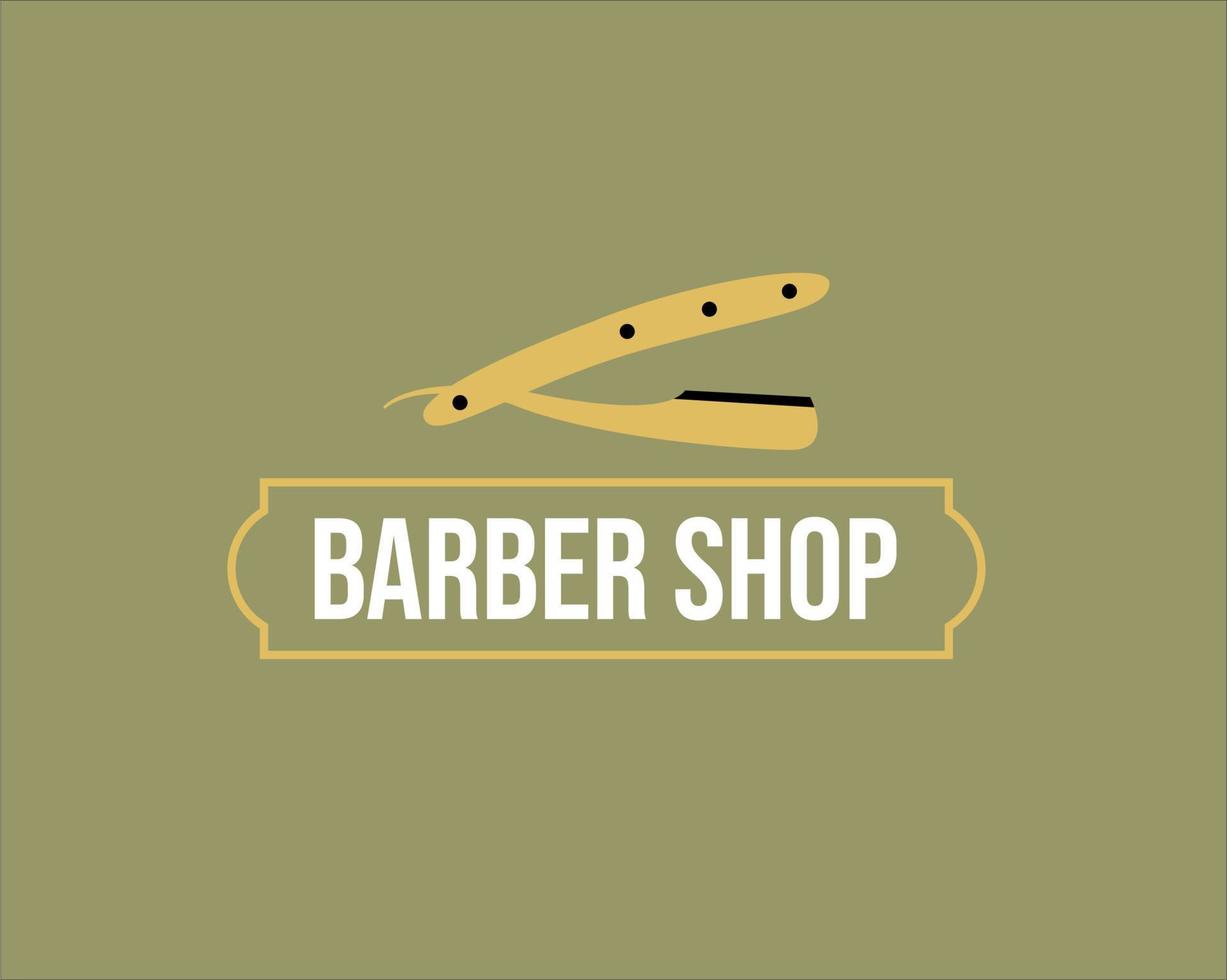 einfaches Barbershop-Scheren-Logo-Symbol vektor