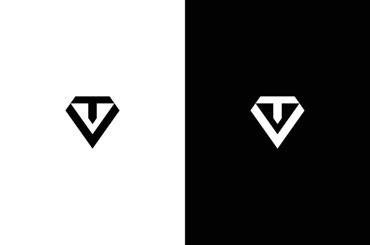 Ein kreativer und minimalistischer TV-Brief oder ein TV-Logo-Design für Ihre Marke oder den persönlichen Gebrauch vektor