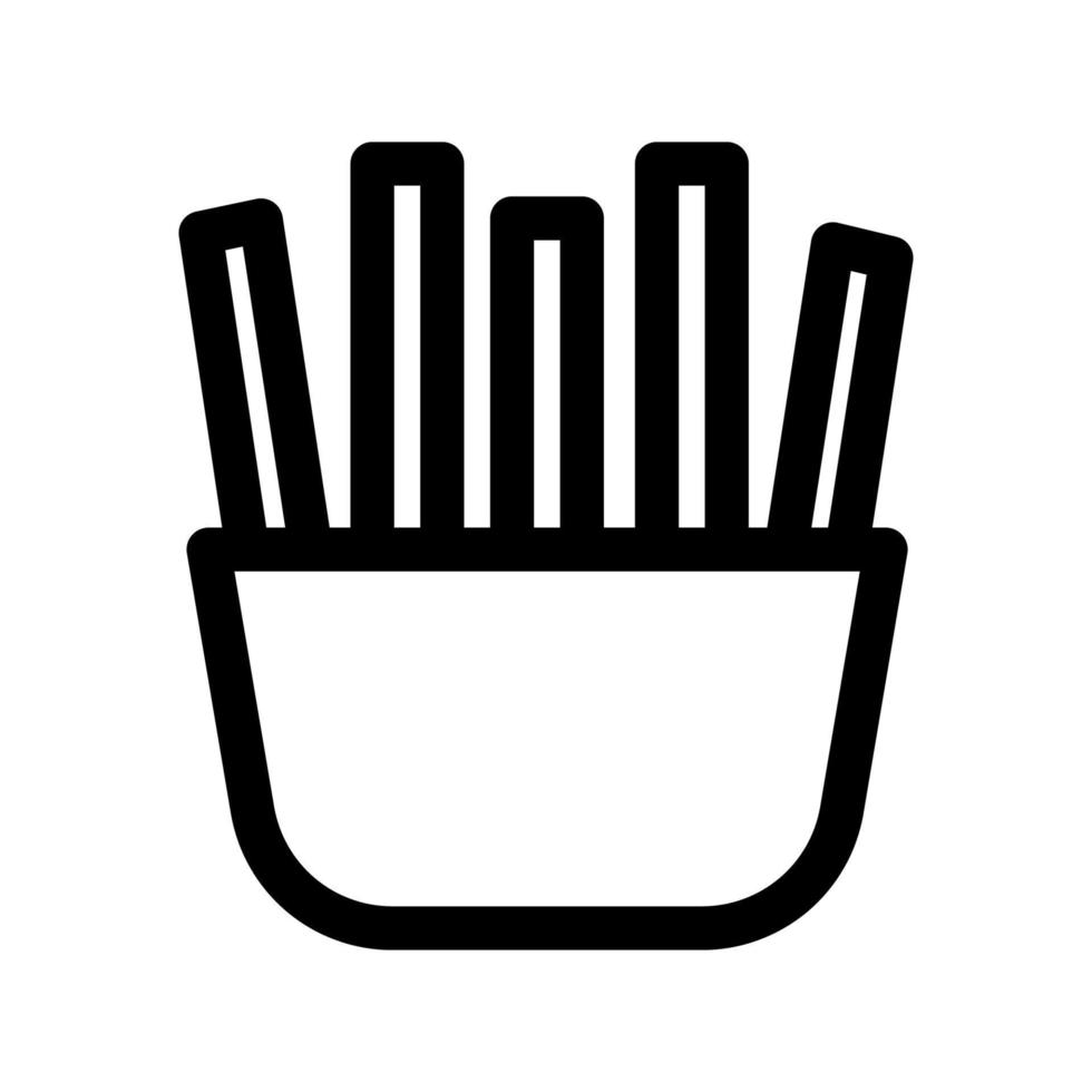 Pommes frites-Symbol vektor