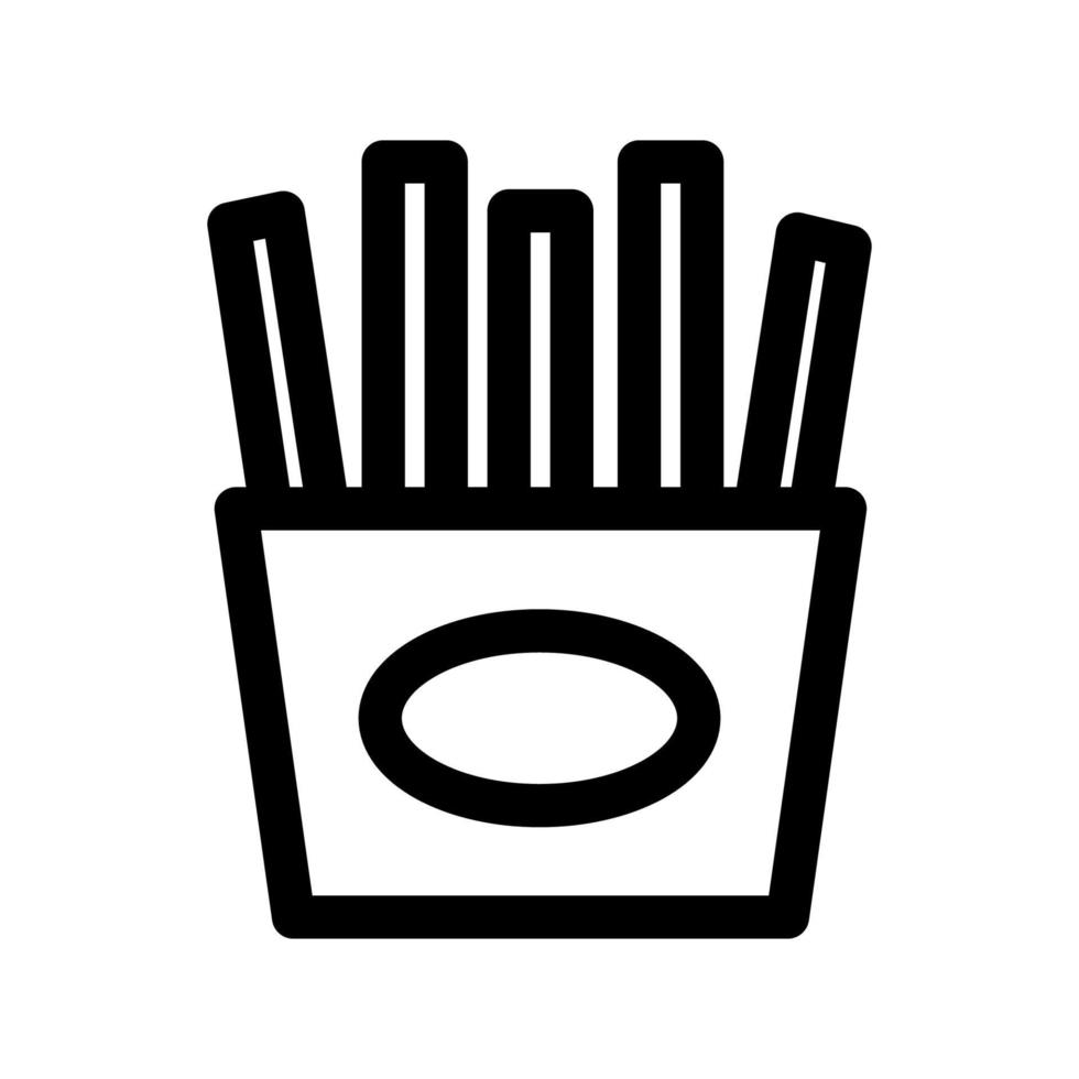 Pommes frites-Symbol vektor