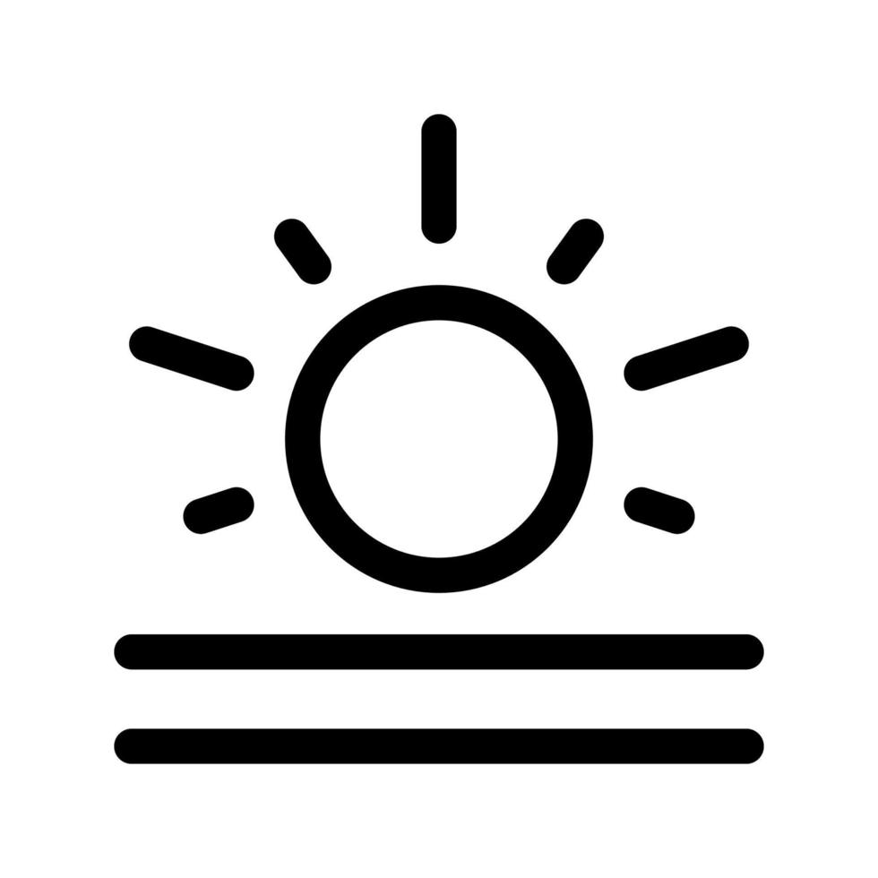 soluppgång ikon mall vektor